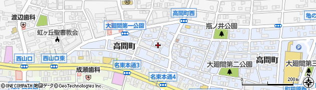愛知県名古屋市名東区高間町262周辺の地図