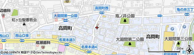 愛知県名古屋市名東区高間町266周辺の地図