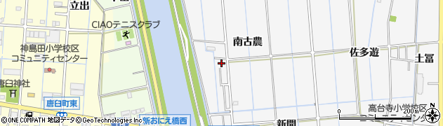 愛知県津島市百町（南古農）周辺の地図