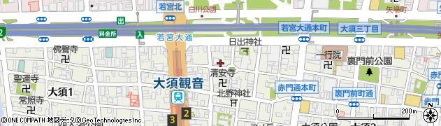 愛知県名古屋市中区大須2丁目2-29周辺の地図