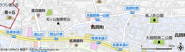 愛知県名古屋市名東区高間町12周辺の地図