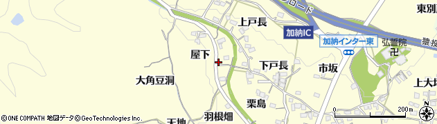 愛知県豊田市加納町（屋下）周辺の地図