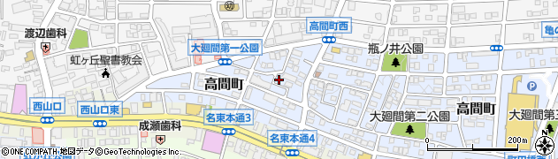 愛知県名古屋市名東区高間町261周辺の地図