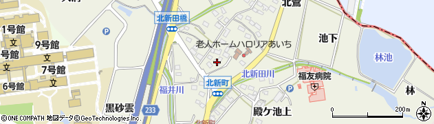 愛知県日進市北新町南鶯519周辺の地図