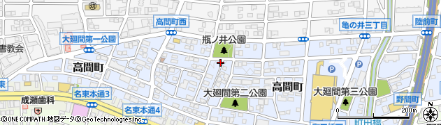 愛知県名古屋市名東区高間町336周辺の地図
