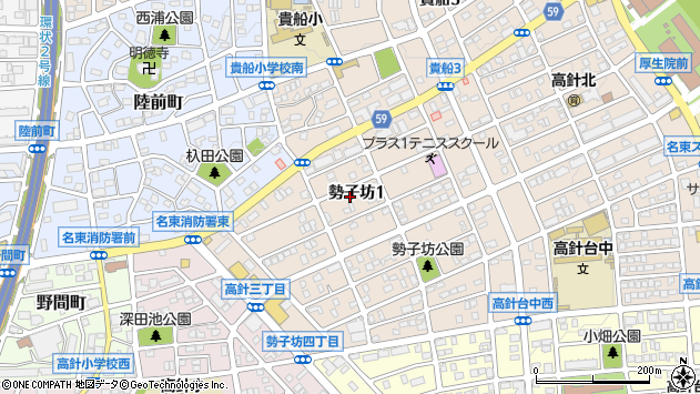 〒465-0055 愛知県名古屋市名東区勢子坊の地図