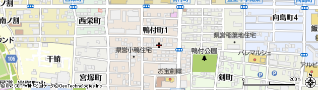 愛知県名古屋市中村区鴨付町周辺の地図