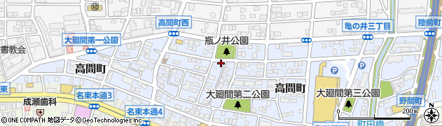 愛知県名古屋市名東区高間町335周辺の地図