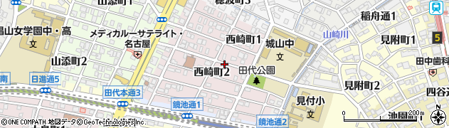 愛知県名古屋市千種区西崎町周辺の地図