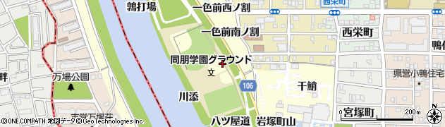 愛知県名古屋市中村区岩塚町（山堤付）周辺の地図