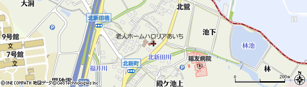 愛知県日進市北新町南鶯523周辺の地図