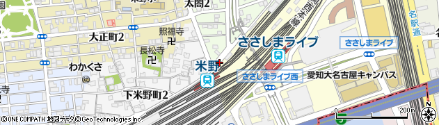 米野駅周辺の地図