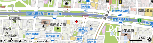 つじホルモン 矢場町店周辺の地図