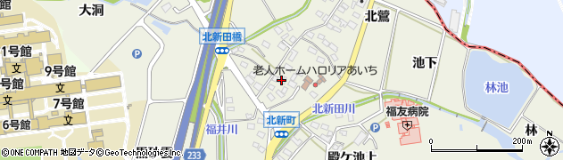 愛知県日進市北新町南鶯518周辺の地図