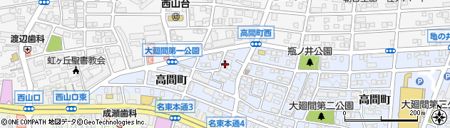 愛知県名古屋市名東区高間町254周辺の地図