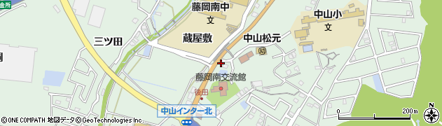 愛知県豊田市西中山町（後田）周辺の地図