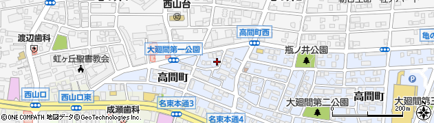 愛知県名古屋市名東区高間町245周辺の地図
