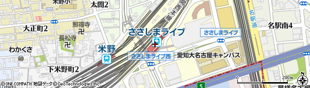 ささしまライブ駅周辺の地図