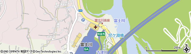道の駅　富士川楽座周辺の地図