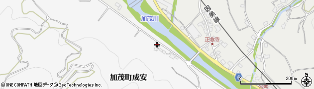 岡山県津山市加茂町成安周辺の地図