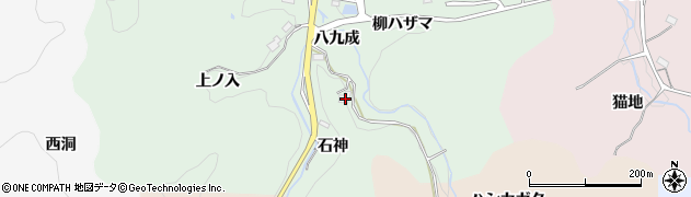 愛知県豊田市大蔵町（八九成）周辺の地図