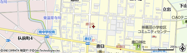 愛知県津島市唐臼町当理周辺の地図