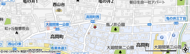 愛知県名古屋市名東区高間町317周辺の地図