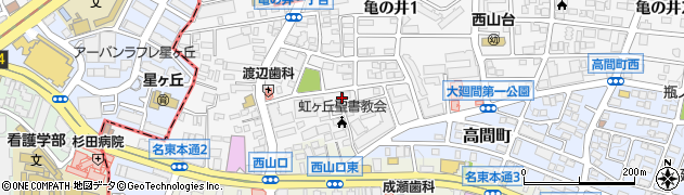 愛知県名古屋市名東区亀の井1丁目140周辺の地図