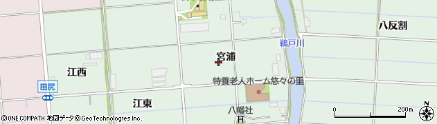 愛知県愛西市小茂井町周辺の地図