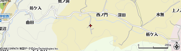 愛知県豊田市永野町（賀指）周辺の地図