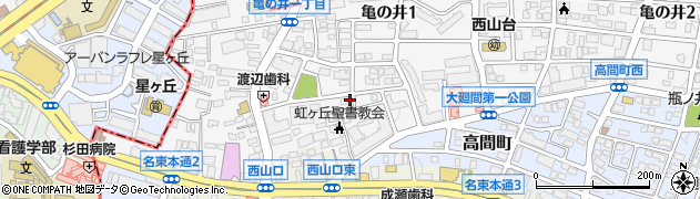 愛知県名古屋市名東区亀の井1丁目142周辺の地図