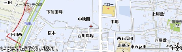 愛知県名古屋市中川区富田町大字千音寺（中狭間）周辺の地図