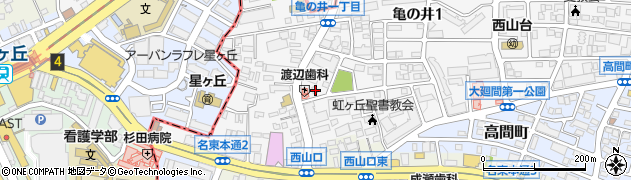 愛知県名古屋市名東区亀の井1丁目130周辺の地図