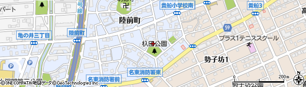 愛知県名古屋市名東区陸前町周辺の地図