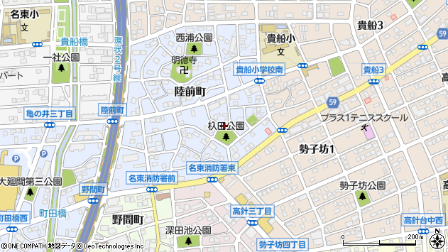 〒465-0057 愛知県名古屋市名東区陸前町の地図