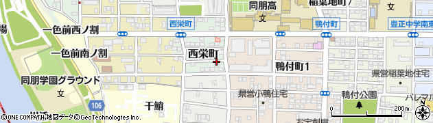 愛知県名古屋市中村区西栄町周辺の地図