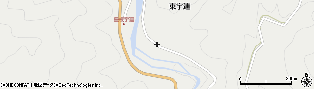 愛知県豊根村（北設楽郡）上黒川（東宇連）周辺の地図