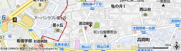 愛知県名古屋市名東区亀の井1丁目121周辺の地図