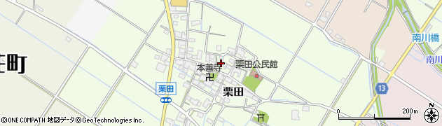 滋賀県愛荘町（愛知郡）栗田周辺の地図