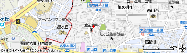 愛知県名古屋市名東区亀の井1丁目129周辺の地図