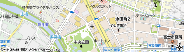 静岡県富士市永田町周辺の地図