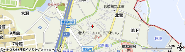 愛知県日進市北新町南鶯506周辺の地図