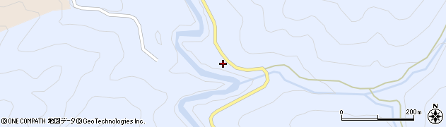 愛知県豊根村（北設楽郡）古真立（ギョウブ）周辺の地図