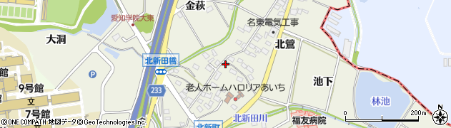 愛知県日進市北新町南鶯507周辺の地図