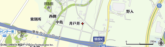 愛知県豊田市猿投町井戸井22周辺の地図