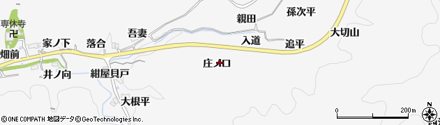 愛知県豊田市中立町庄ノ口周辺の地図