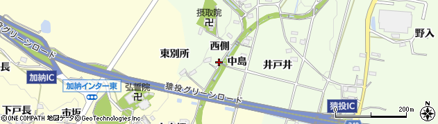 愛知県豊田市猿投町西側周辺の地図