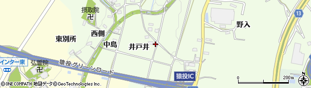 愛知県豊田市猿投町井戸井65周辺の地図