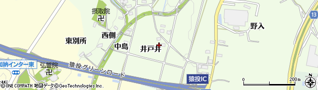 愛知県豊田市猿投町井戸井21周辺の地図