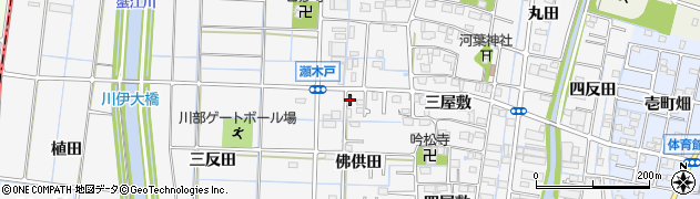 愛知県あま市七宝町川部佛供田8周辺の地図